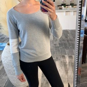 Grey and cream athleta sweater S